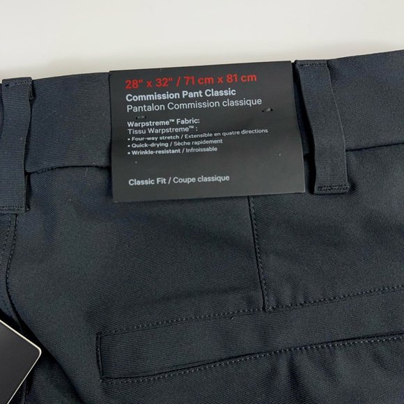 Lululemon Mens Commission Pants Black Stretch Wrinkle Resistant 28x32 New - Picture 10 of 12